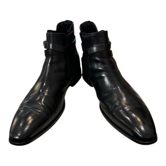 Hugo Boss Men\'s Black Leather Slip-on Motorcycle Boots 8 main image 6